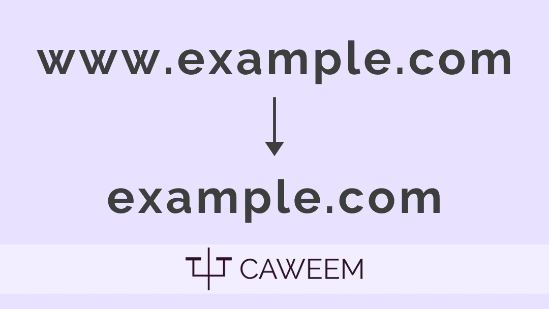 How to Redirect www to non www