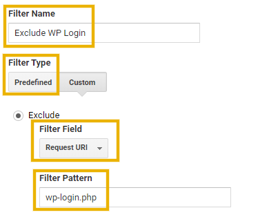 exclude wp-login.php from google analytics